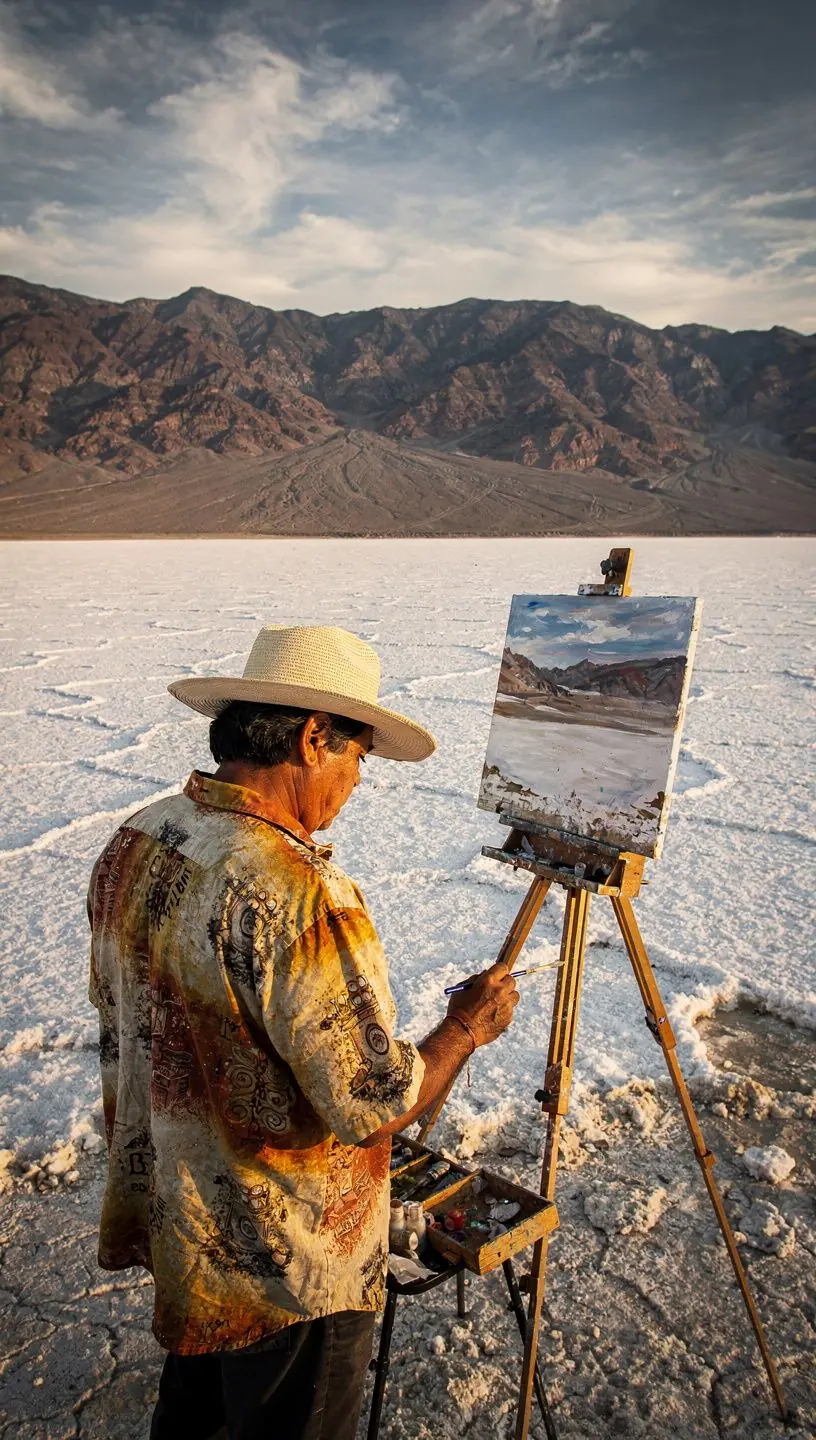 Геологические формации и скальные образования, отражающие суровую красоту пустынного ландшафта Долины Смерти.